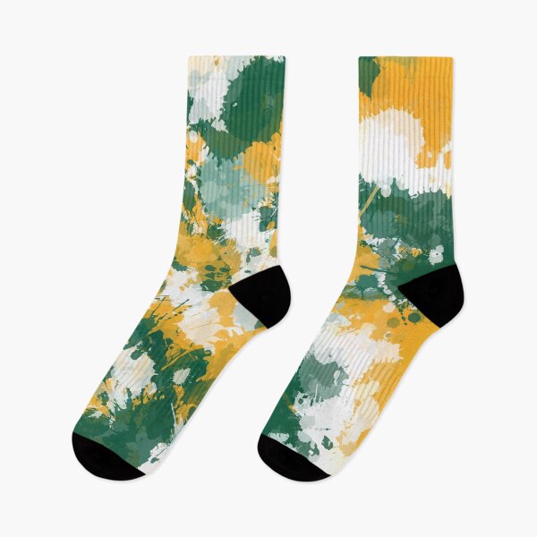 Item preview, Green White and Gold Paint Splatter designed and sold by BigTexFunkadelic.