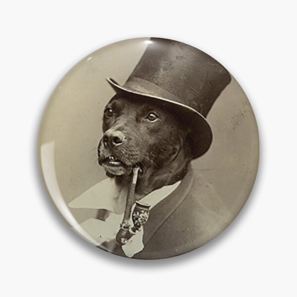 Item preview, Classy Top Hat Tuxedo Dog with Pipe designed and sold by madssondre.