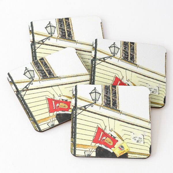 Item preview, Brisighella: lamppost and flags designed and sold by Giuseppe Cocco.