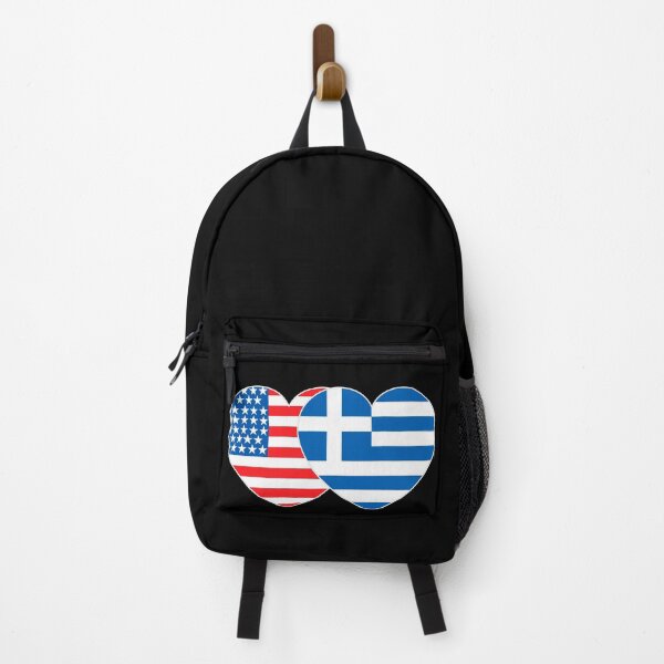 Item preview, Greece and USA Flag Twin Heart for Greek Hellas Americans Patriotic designed and sold by Svo-.