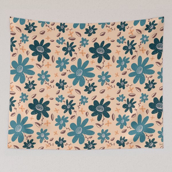Item preview, FLORAL BLOOM - BLUE designed and sold by PrachiManerikar.