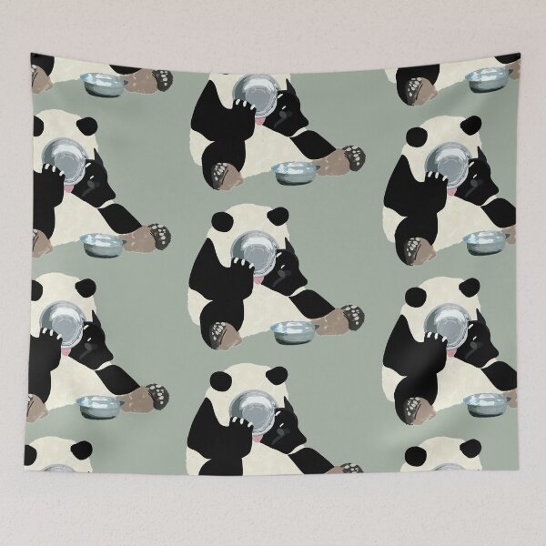 Item preview, Funny watercolor hungry panda  designed and sold by Ami San.