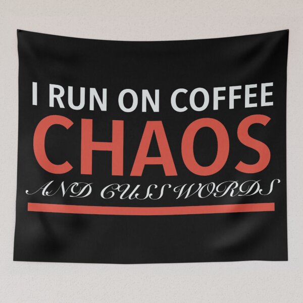 Item preview, I run on coffee chaos and cuss words mommy Gifts  designed and sold by AYACHI90.