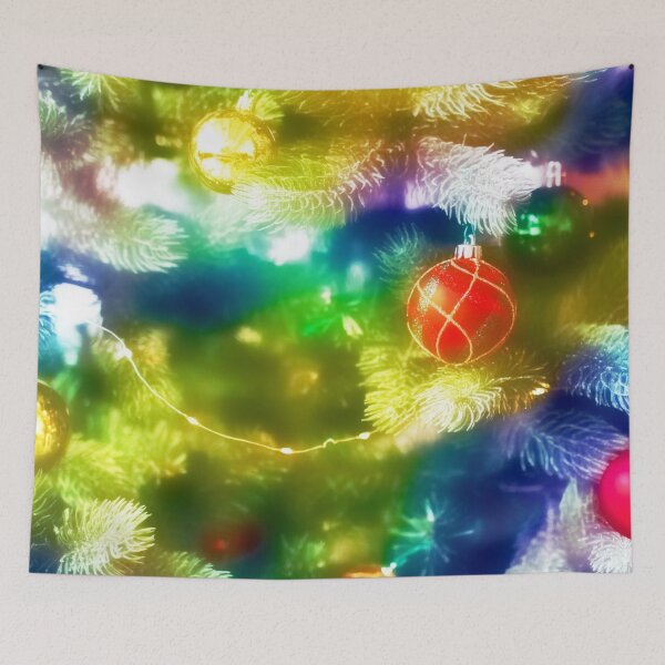 Item preview, Festive Holiday Christmas Tree Print designed and sold by Mary Riley.