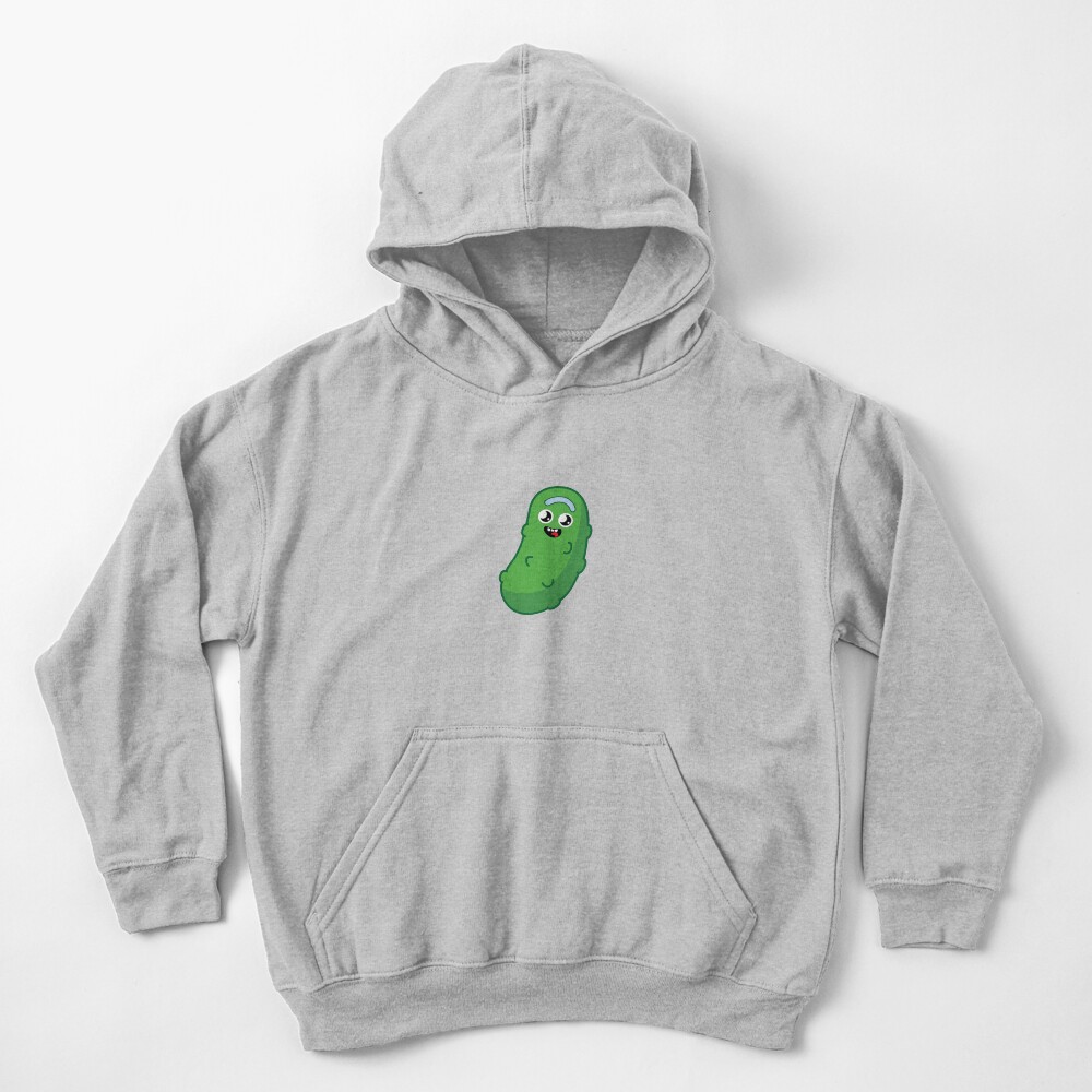 Kawaii Pickle Rick Kids Pullover Hoodie