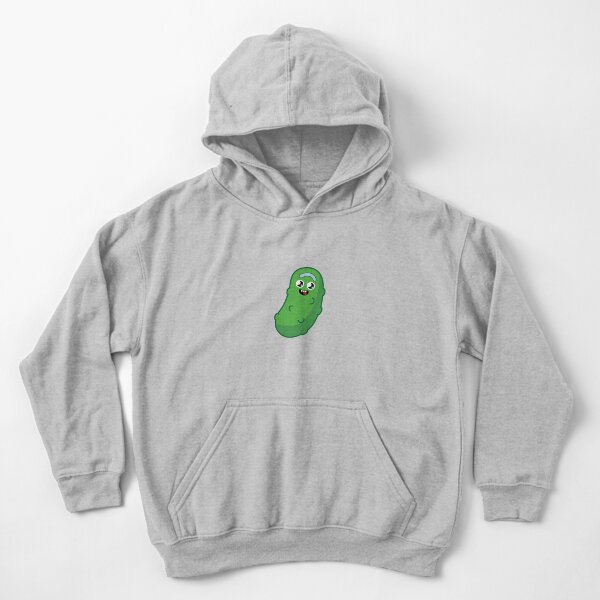 Kawaii Pickle Rick Kids Pullover Hoodie