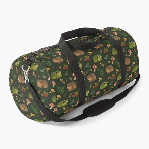 frogs & berries - green Duffle Bag