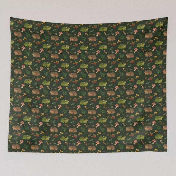 Item preview, frogs & berries - green designed and sold by mlyeko.