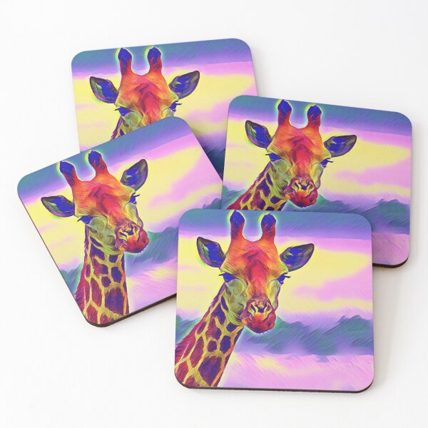 Item preview, Giraffe Portrait Abstract Painting Art Design designed and sold by WildMuse44.