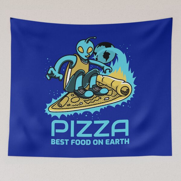 Item preview, Pizza Best Food On Earth Alien Surfer designed and sold by Piztees.