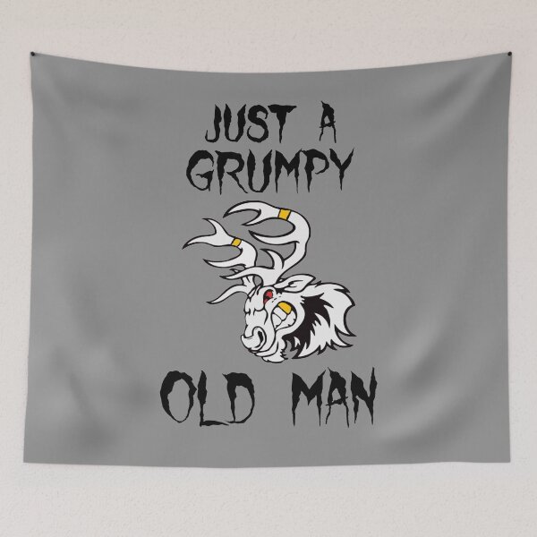Item preview, Just A Grumpy Old Man. A Drawing Of A Mad Deer / Buck designed and sold by Oaks Creations.