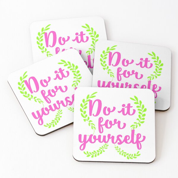 Item preview, Do it for Yourself - Bright Pink Inspirational Quote designed and sold by TheBearandBunny.