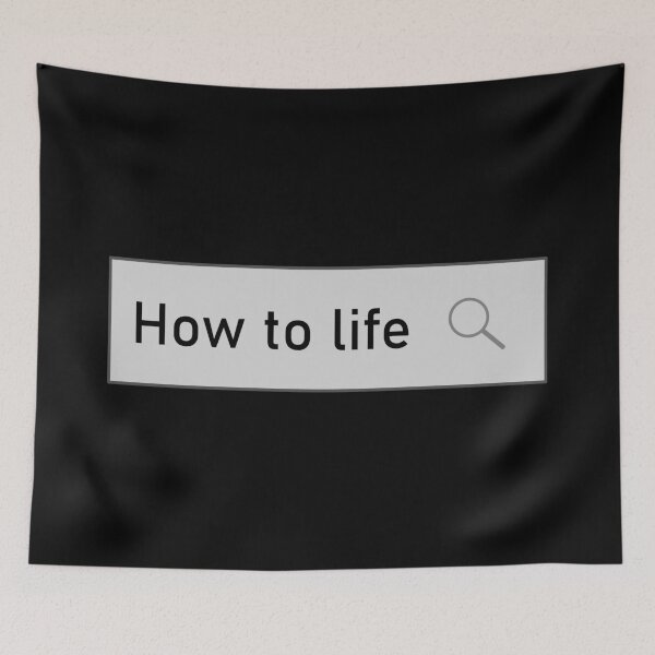 Item preview, How to life - Funny Adulting Search for answers (dark mode) designed and sold by Deegital18.