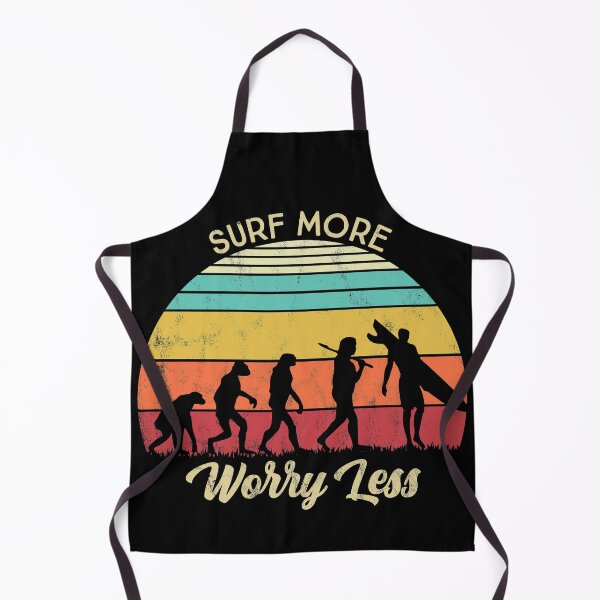Item preview, Surfer evolution, Surf more worry Less Surfboard Retro  designed and sold by majuga.