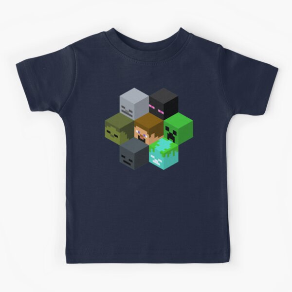Minecraft Heads Honeycomb - Cool Minecraft Kids T-Shirt