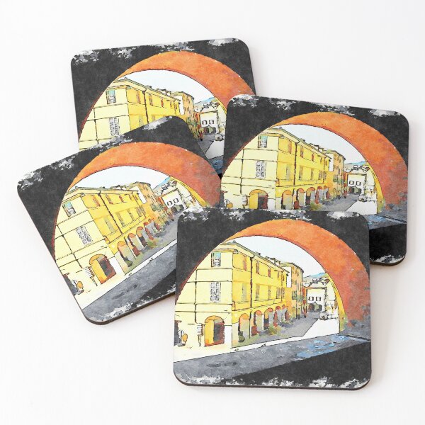 Item preview, Brisighella: arched window with a glimpse on the buildings designed and sold by Giuseppe Cocco.
