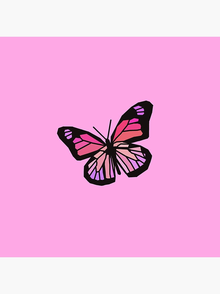 Postal «Mariposa rosa con fondo rosa» de AmyShimizu5 | Redbubble