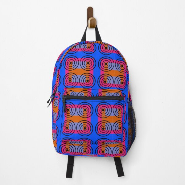 Item preview, Retro disco blue and pink circles print designed and sold by OakendOriginals.
