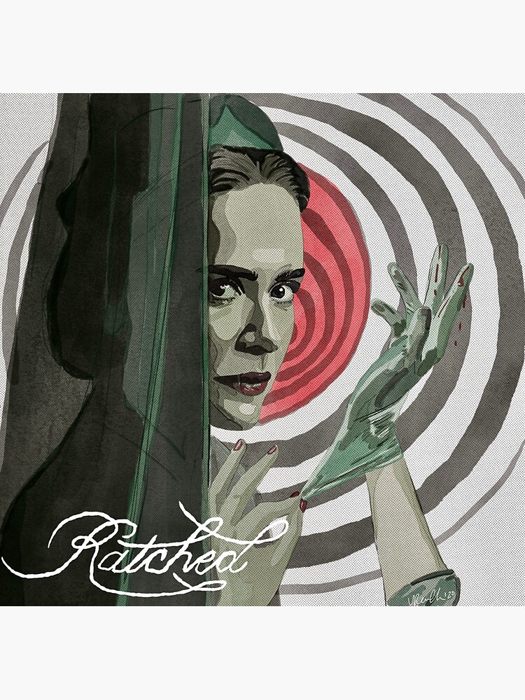 "Sarah Paulson Ratched Drawing" Sticker for Sale by lorandallz Redbubble