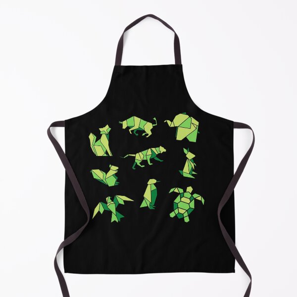 Item preview, Green origami animals - Black Edition designed and sold by InyasArt.