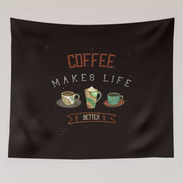 Item preview, Coffee makes life better with coffee cups  designed and sold by Sue Zipkin.
