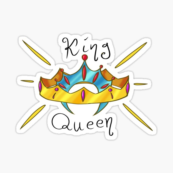 "King & Queen" Sticker for Sale by Azhegal Redbubble