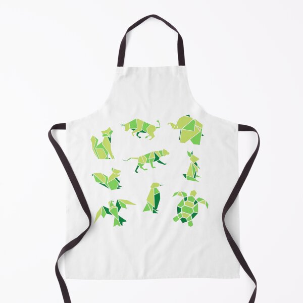 Item preview, Green origami animals - White Edition designed and sold by InyasArt.