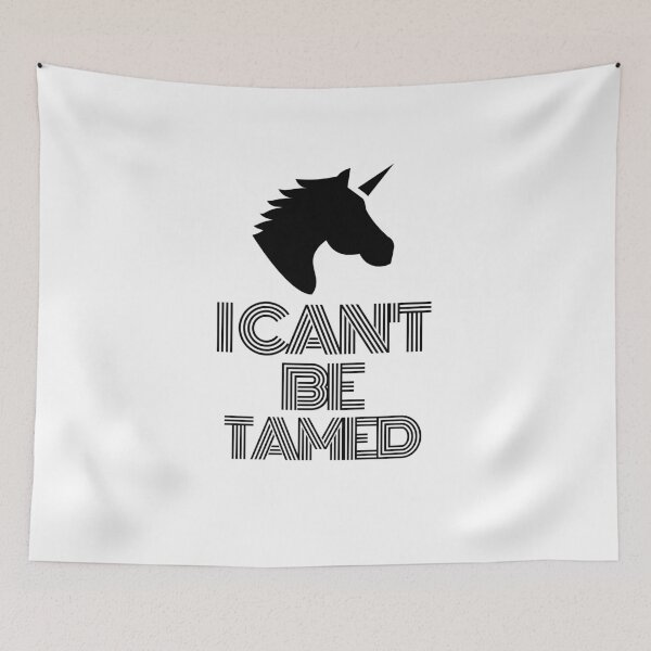 Item preview, I cant be tamed Unicorn Black  designed and sold by kyds.
