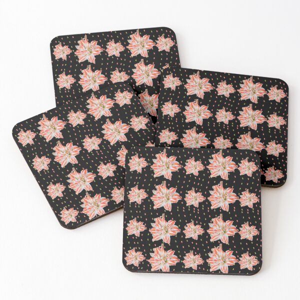 Item preview, Tiny Liny Dotted Flowers in black designed and sold by Fabrifrank.