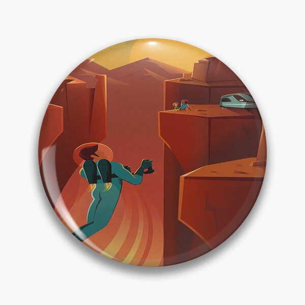 Item preview, Vintage Sci Fi Valles Marineris Travel Poster designed and sold by Slydell1.