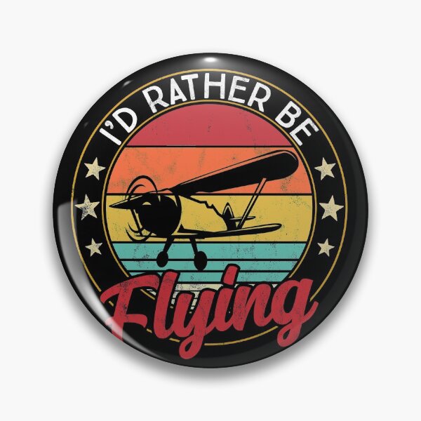 Artikelvorschau, Pilot Gift I'd Rather Be Flying Retro Airplane entworfen und verkauft von majuga.