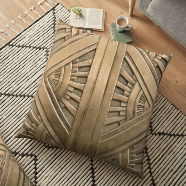 Art deco,vintage,elegant,chic,1920 era,bronze,beautiful,the great gatsby Floor Pillow