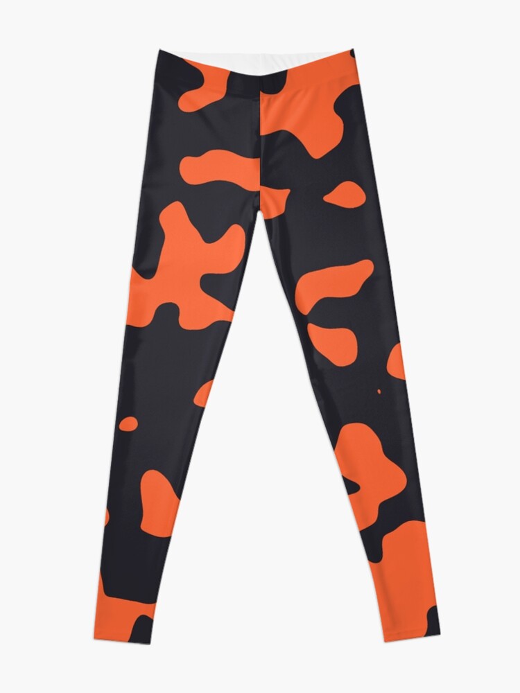 Tiger Print Bengal, Orange Black Animal Pattern Leggings for Sale by  youokpun