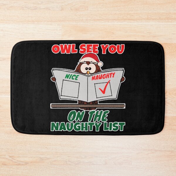 Item preview, Cute Owl See you on the Naughty List Christmas Fun designed and sold by gthylla.