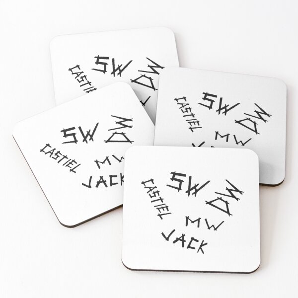 Item preview, Supernatural Team Free Will Sam Dean Mary Castiel Jack initials on table  designed and sold by Allysong21.