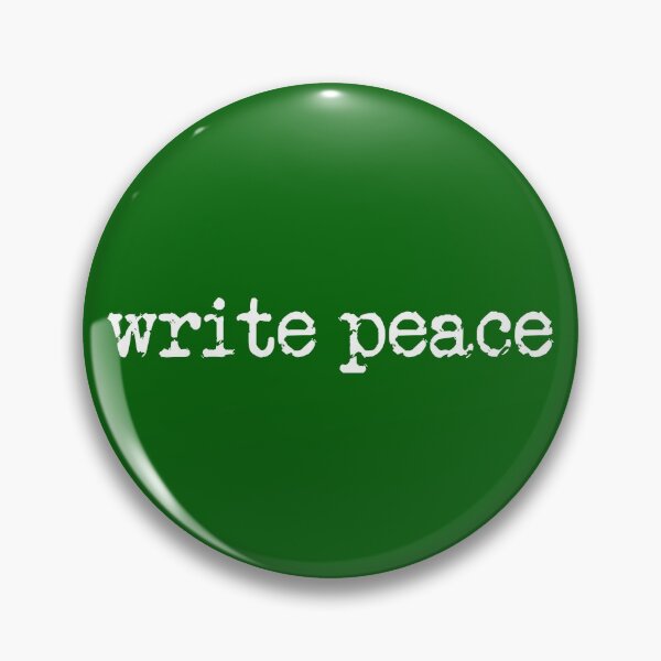 Item preview, write peace in white on green designed and sold by TeaRoseWriter.