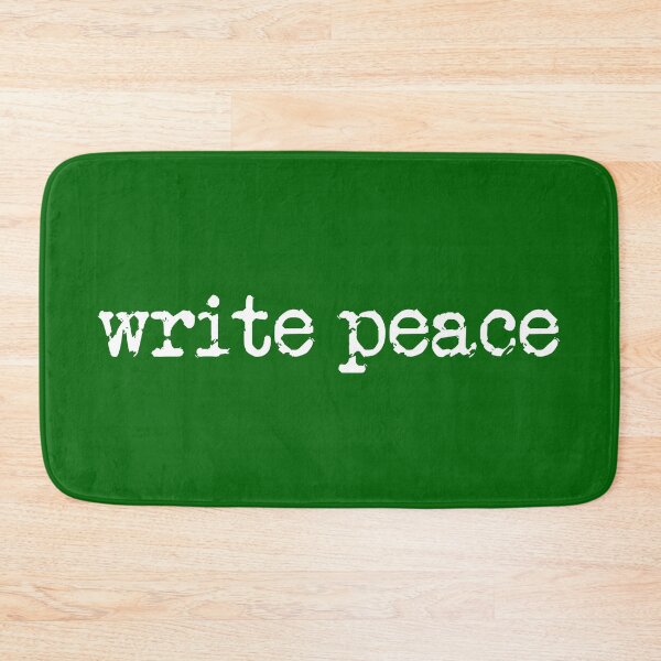 Item preview, write peace in white on green designed and sold by TeaRoseWriter.
