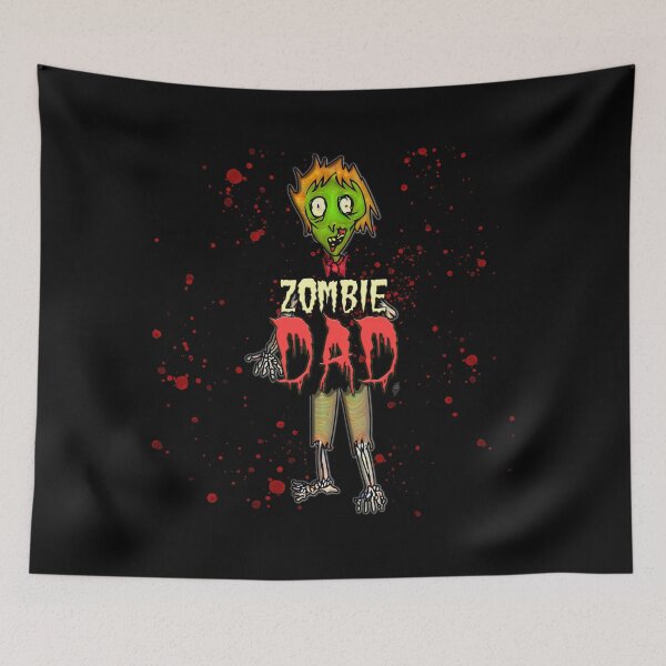 Aperçu de l'œuvre Papa zombie | Famille de zombies | Humour zombie noir TM11 créée et vendue par triciakitty.