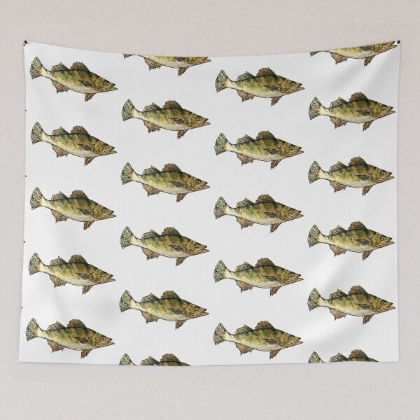 Item preview, Yellow Perch Fish Drawing designed and sold by Michelebuttons.