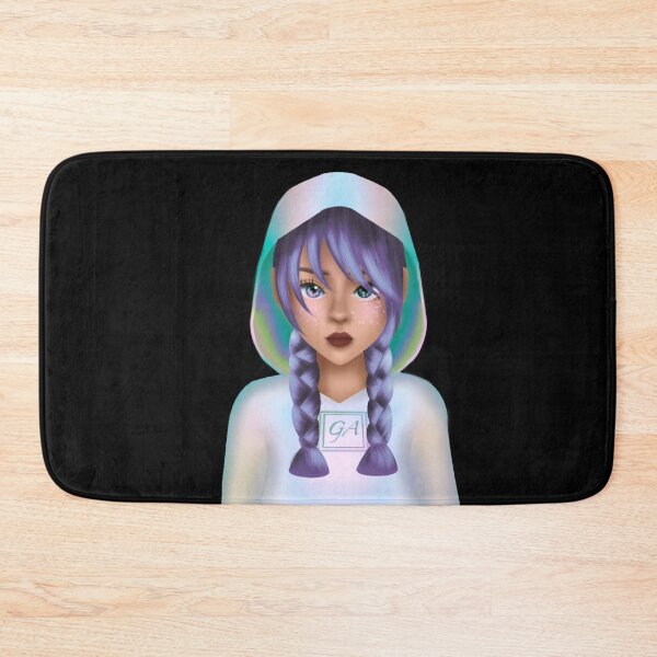 Item preview, Portrait of the manga girl in holographic and galaxy style designed and sold by ghostflowerl.