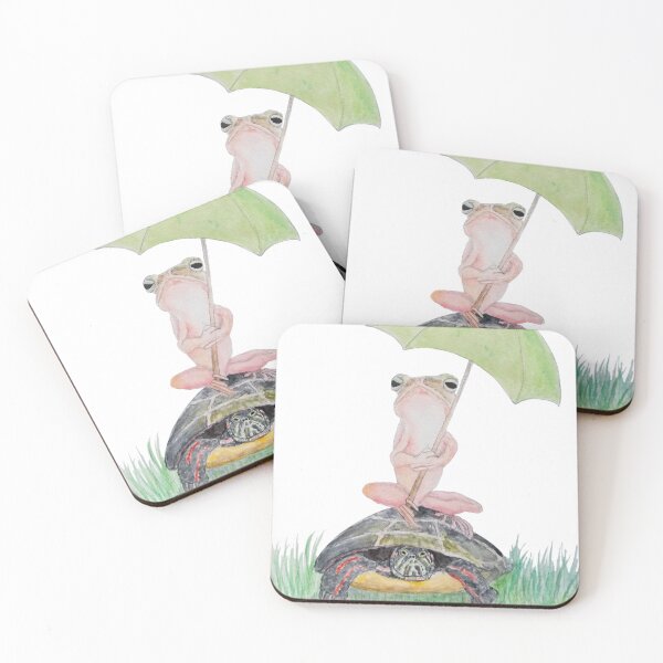 Item preview, Frog and turtle friends designed and sold by BrandyGerberArt.
