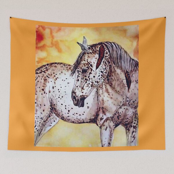 Item preview, Spotted horse watercolor painting designed and sold by horseaddicted.