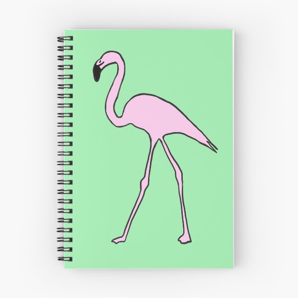 Item preview, Single pink flamingo (green) designed and sold by Attenborough_Fan.