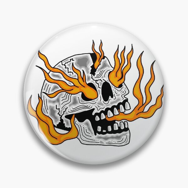 Item preview, Skull on fire designed and sold by EGB-arts.