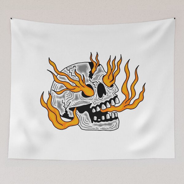 Item preview, Skull on fire designed and sold by EGB-arts.