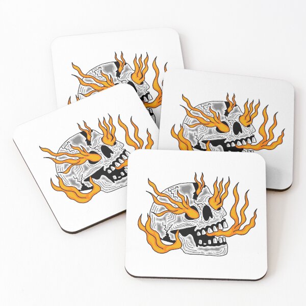Item preview, Skull on fire designed and sold by EGB-arts.
