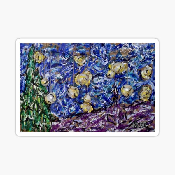 A Starry Evening in 2016 (figurative departure) Sticker