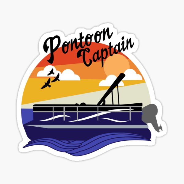 pontoon-captain-design-sticker-for-sale-by-kmario-redbubble