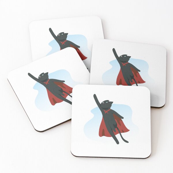 Item preview, Black Superhero Bombay Cat designed and sold by Cute and Funny Animal Art Designs.