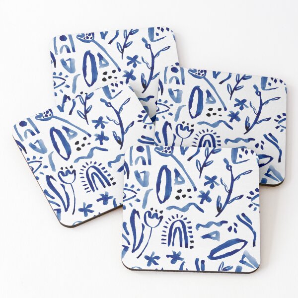 Item preview, Watercolour Blue Abstract Shapes designed and sold by RebeccaFlaherty.